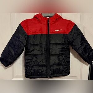 Nike Kids 3T Puffer Jacket in Red and Black